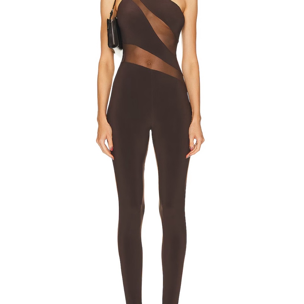 Norma Kamali mesh catsuit